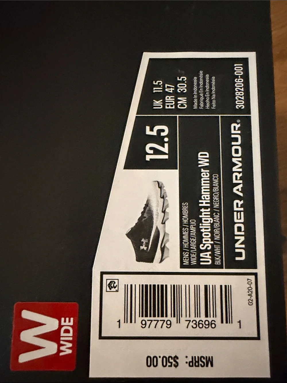 Under Armour Spotlight Hammer Men’s Wide Football Cleats